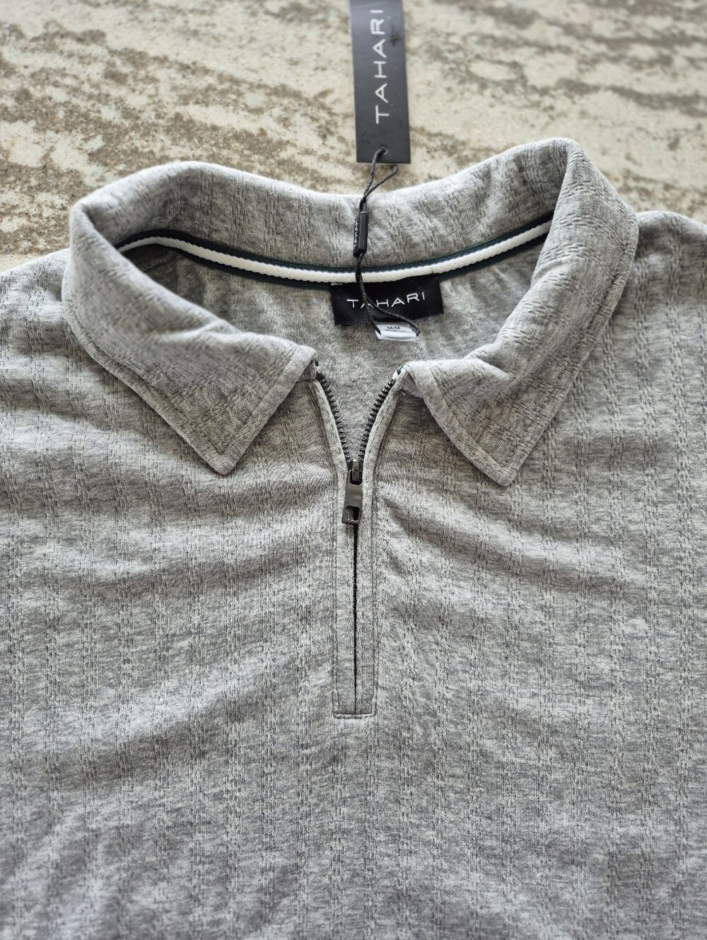 Tahari Men's Zipper Polo Shirt New Size Medium